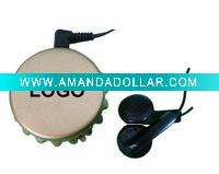 Bottle Cap Shape FM Auto Scan radio