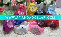 Wholesale Many colors 2011 New arrival silicone watches candy watches accept Small order