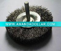 wire brush/wheel brush/shank crimped wire brushes