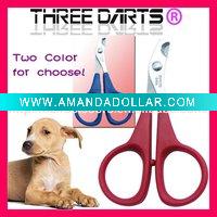 Wholesale Professional Small Blue & Red Plastic Handle Pet Nail Scissors