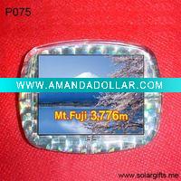 Wholesale lcd solar logo custom oval magnetic photo frame