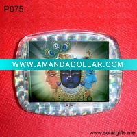 Wholesale lcd solar logo custom magnetic shaped photo frame