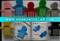 Calculator with magnet and clip