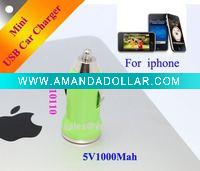 Wholesale 1000mA Mini USB Car Charger Adapter For i Phone 3G S 4G