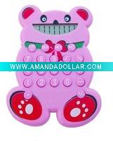pink bear shaped caculator