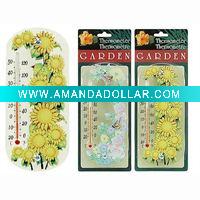 Wholesale 8" PLASTIC THERMOMETER W/ 2 SCREWS & SUCTION