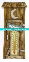 Wholesale Occupied Hut House Indoor/Outdoor Resin Thermometer