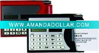 NAME CARD CASE CALCULATOR WITH PEN
