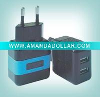 Wholesale Travel charger with two USB slot