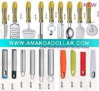 Wholesale 2011 hot sales stainless steel kitchen gadget set with plastic handle