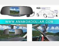 Car DVR mirror /3.5" TFT monitor Mirror + DVR function/CAR DVR PLAYER----FACTORY (DVR-RD728)