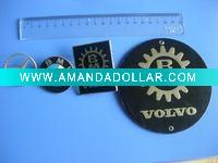Chrome car badge with different logo