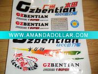 Wholesale promotional PVC sticker for motorcycle