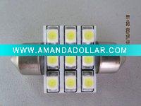 Wholesale 9SMD-5050 led festoon car lights led dome lamp