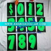removable vinyl car number sticker