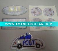 Wholesale Reflective Car Badges, Danglers, Hangers, PET Danglers_reflective sticker