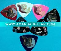 Wholesale the cheapest celluliod colorful big triangle bass picks/plectrum