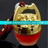 Hanging golden car perfume
