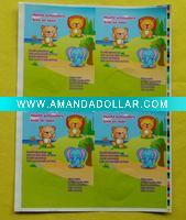 colorful adhesive sticker