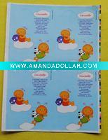 colorful paper sticker