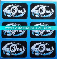 full color silver foil sticker