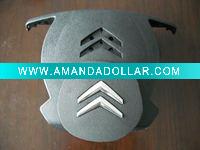 Car logo on steering wheel