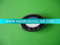 Acrylic steering wheel emblem