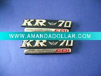Logo badge adhesive chrome