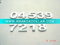 Car chrome letter number badge emblem