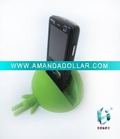 silica gel cartoon shape mobile phone holder