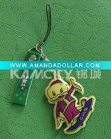 Wholesale soft pvc phone strap