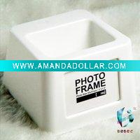 plastic solid white cell phone holder