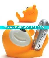 bear shape plush mobile phone holder