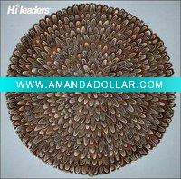 Decorative feather cushion