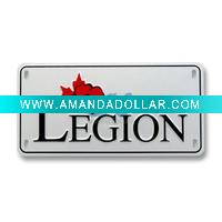 Advertising license plate