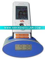 mobile phone holder clock