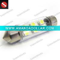 Wholesale 3528 6SMD 3chip lamp shade auto LED festoon bulbs