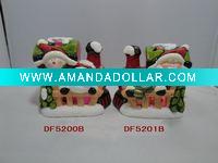 Wholesale ceramic christmas decorating ornament with LED light