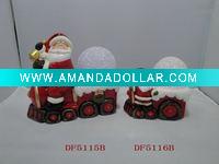 lovely ceramic christmas train with LED light