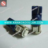 Wholesale T10 5050 series 5smd super bright blue car led light