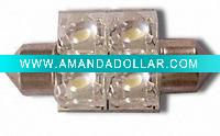 Wholesale 10X36- 4 fish leds high brightness lamp instrument light car interior lamp decoration plate lamp