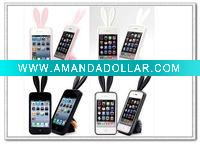 Wholesale hot sell nice-looking rabbit silicone case for i phone mobile phone