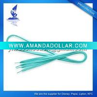 Wholesale Flat light blue shoelace