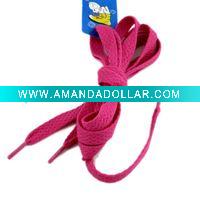 Hot Pink Polyester Flat Shoelaces