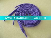 Wholesale Bright Purple Flat Polyester Shoelaces