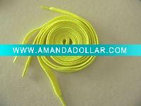 Bright Yellow Flat Polyester Shoelaces