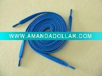 Wholesale Bright Blue Flat Polyester Shoelaces