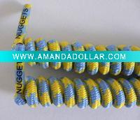 Wholesale 100% cotton shoelace with tip printed