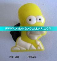 Wholesale 3D soft PVC clog shoe charm
