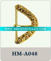 golden diamond shoe buckle
